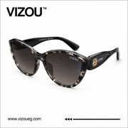 Luxury Cat-Eye Sunglasses – Smoky Tortoiseshell Black Gold Edition VZ-242