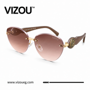 Luxury Rimless Butterfly Sunglasses – Blush Rose Gold Edition VZ-277
