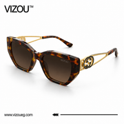 Luxury Oversized Square Sunglasses – Full Tortoiseshell Gold Edition VZ-199