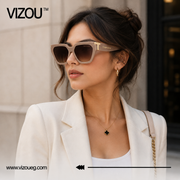 Luxury Cat-Eye Sunglasses – Nude Beige Brown Gradient Edition VZ-190