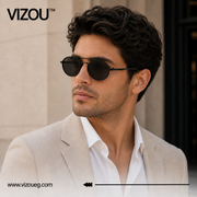 Luxury Round Double-Bridge Sunglasses – Matte Black Edition VZ-188