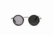The Vintage Steampunk Round Sunglasses – Black &Gold Edition VZ-042