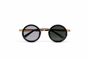 The Vintage Steampunk Round Sunglasses – Black &Gold Edition VZ-042