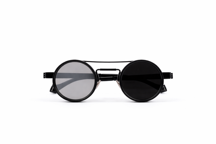 The Industrial Round Sunglasses – Matte Black Edition VZ-043