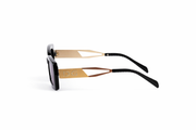 The Luxury Square Sunglasses – Black &amp; Gold Edition VZ-045