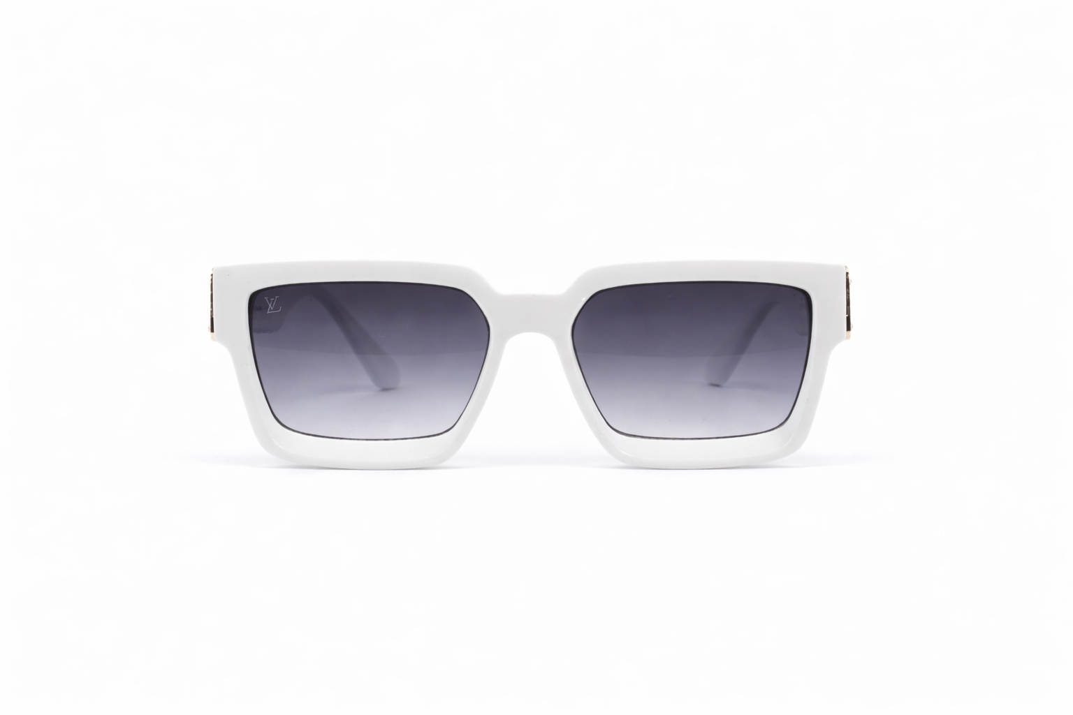 The Luxury Oversized Square Sunglasses – White &amp; Gold Edition VZ-057 Secondary image