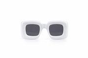 The Oversized Bold Square Sunglasses – Glossy White Edition VZ-058