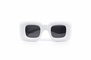 The Oversized Bold Square Sunglasses – Glossy White Edition VZ-058