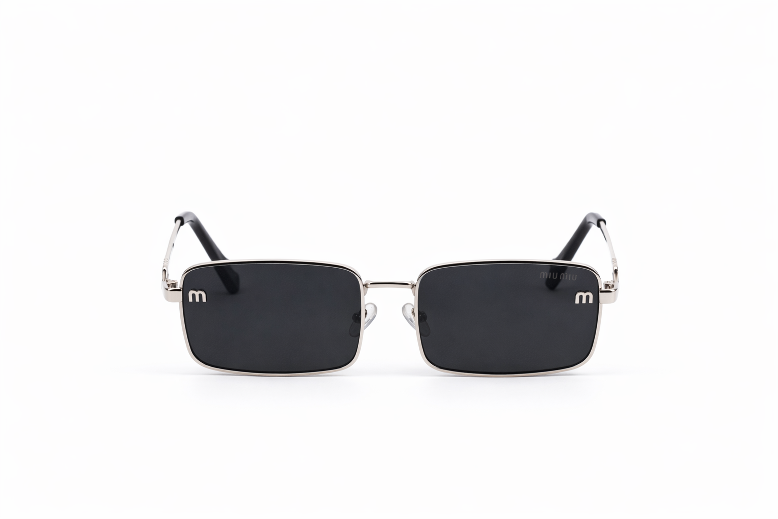 The Modern Slim Metal Sunglasses – Silver Black Edition VZ-005 Secondary image