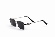 The Modern Slim Metal Sunglasses – Silver Black Edition VZ-005