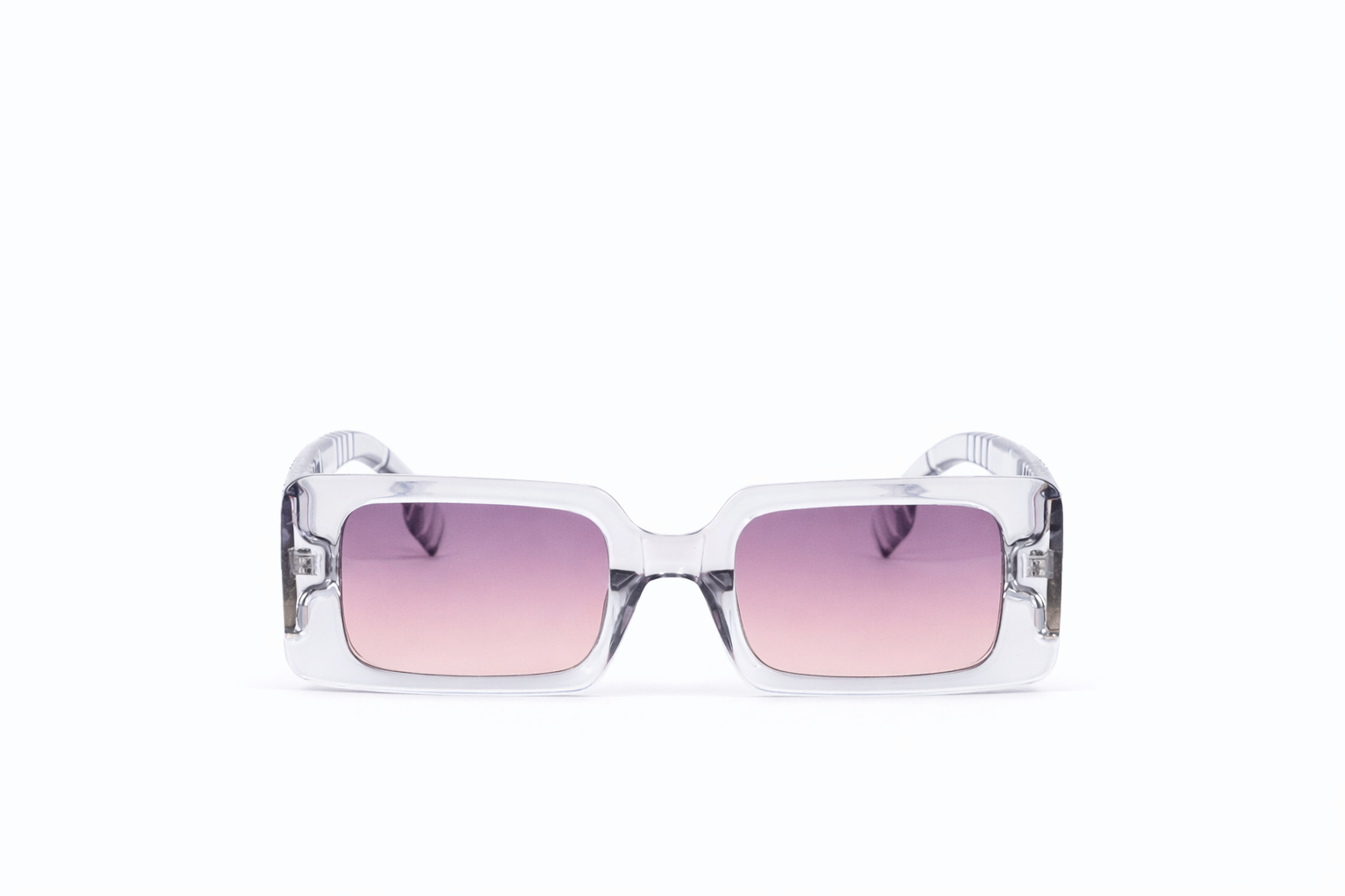 The Crystal Clear Oversized Sunglasses – Pink Gradient Edition VZ-006 Secondary image