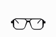 The Bold Oversized Square Eyeglasses – Glossy Black Edition VZ-007