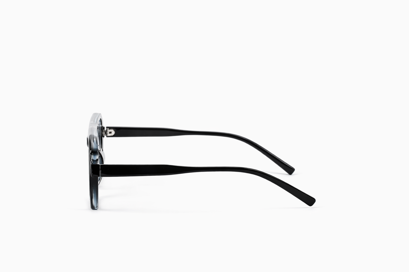 The Bold Oversized Square Eyeglasses – Glossy Black Edition VZ-007
