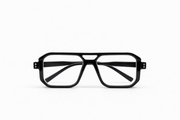 The Bold Oversized Square Eyeglasses – Glossy Black Edition VZ-007