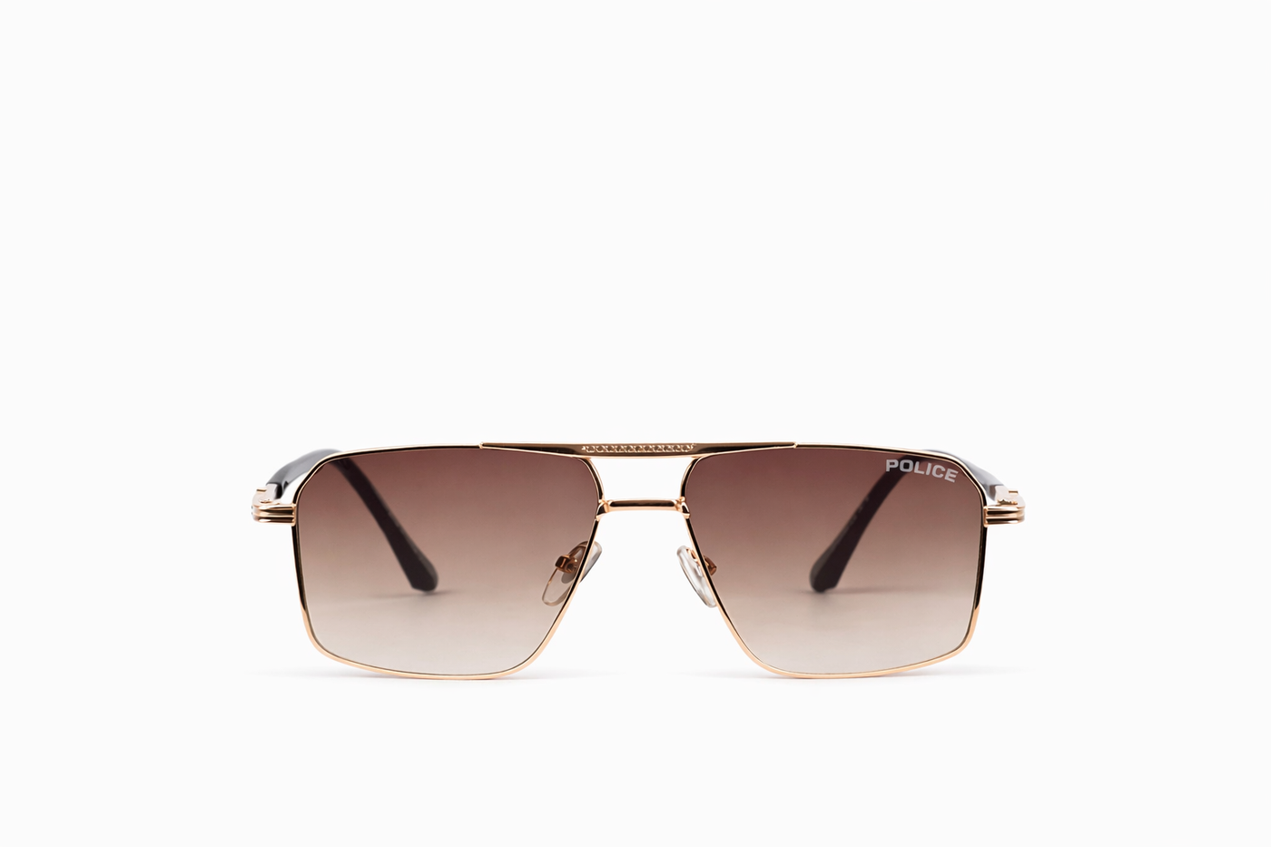 The Classic Gold Aviator Square Sunglasses – Brown Gradient Edition VZ-008