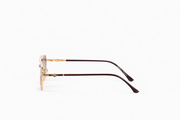 The Classic Gold Aviator Square Sunglasses – Brown Gradient Edition VZ-008