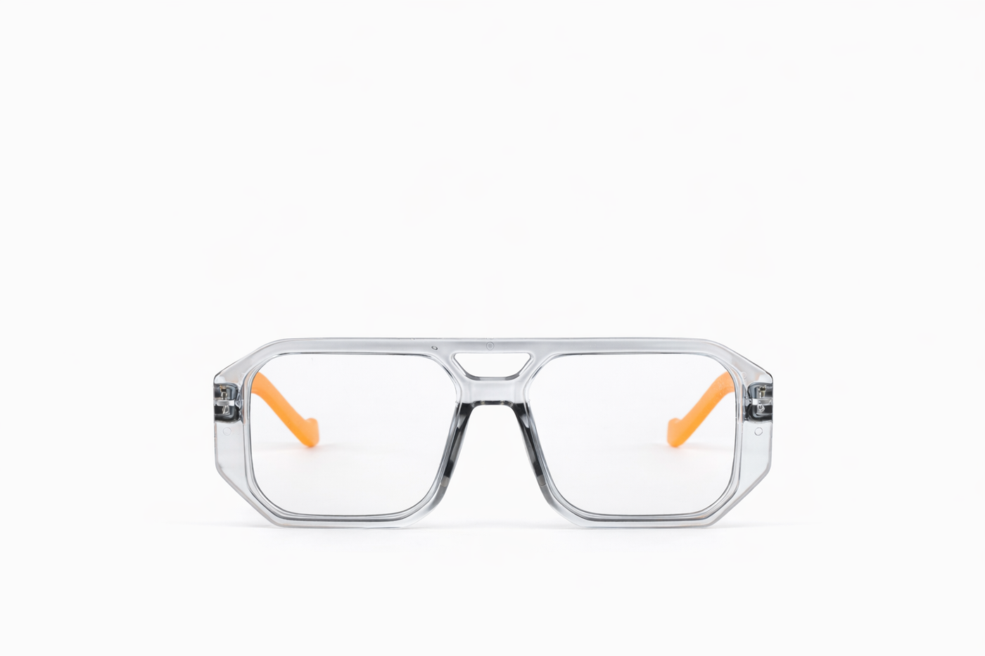 The Modern Transparent Oversized Eyeglasses – Clear Yellow Edition VZ-009