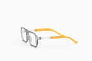 The Modern Transparent Oversized Eyeglasses – Clear Yellow Edition VZ-009