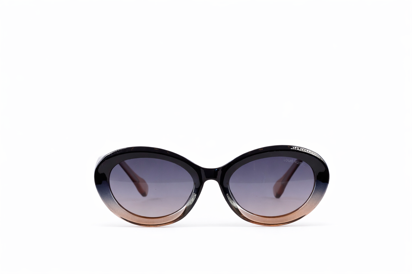 The Luxury Oversized Round Sunglasses – Black Brown Ombre Edition VZ-011