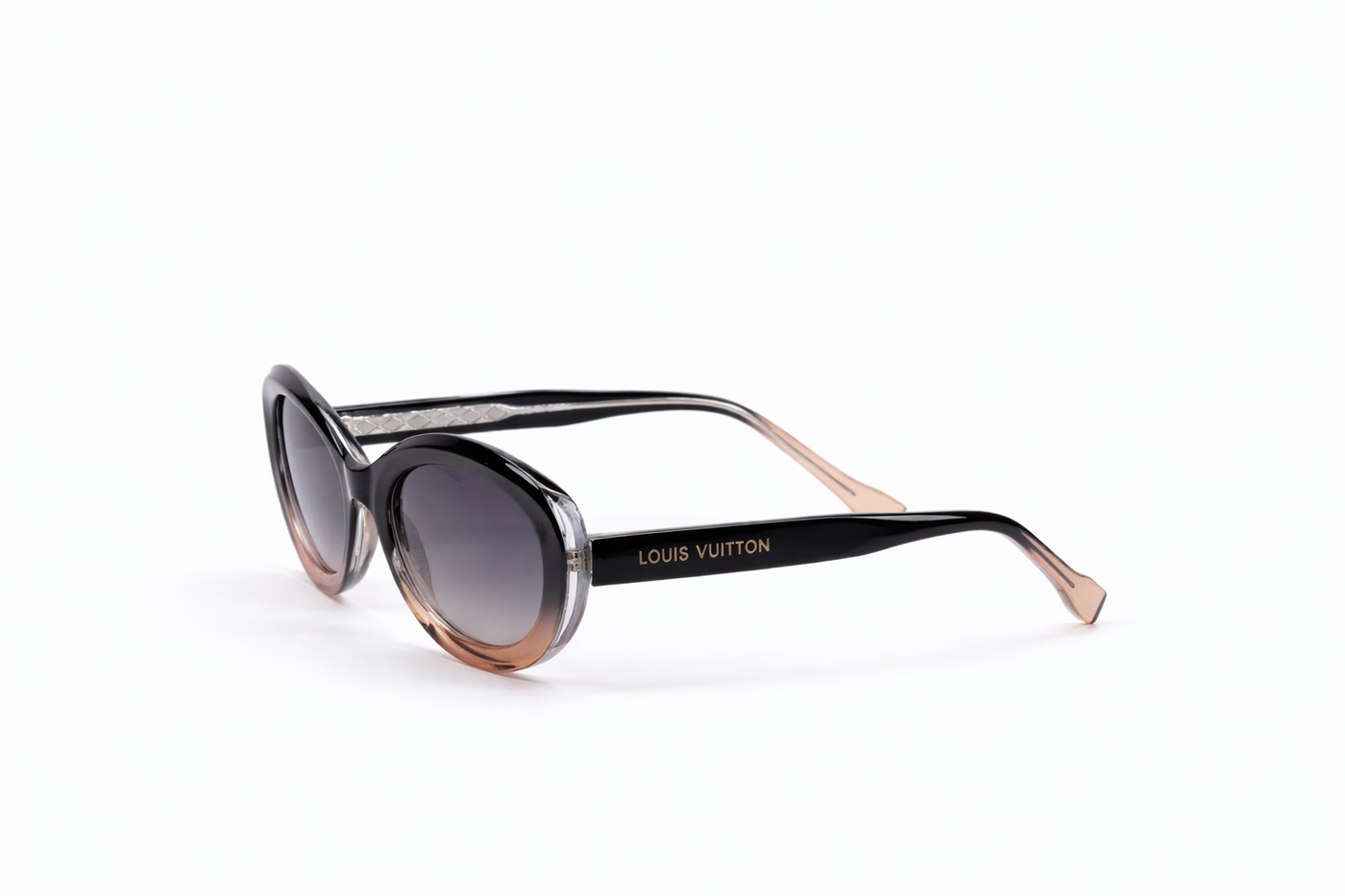 The Luxury Oversized Round Sunglasses – Black Brown Ombre Edition VZ-011