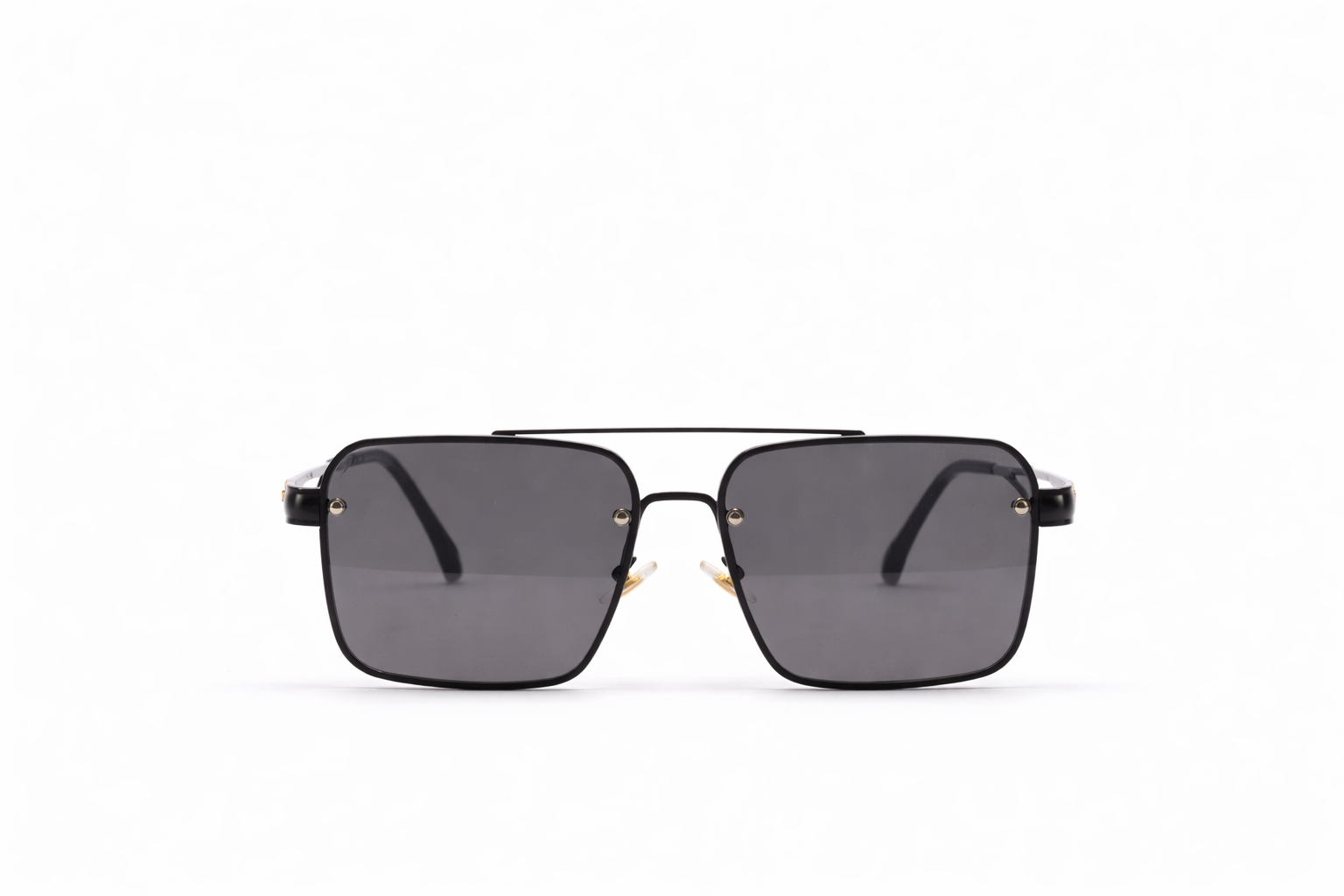 The Modern Flat Top Square Sunglasses – Black Smoke Edition VZ-012 Secondary image