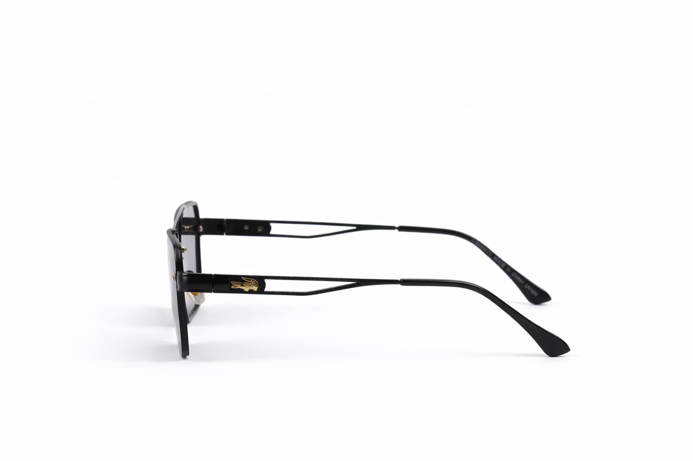 The Modern Flat Top Square Sunglasses – Black Smoke Edition VZ-012