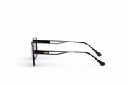 The Modern Flat Top Square Sunglasses – Black Smoke Edition VZ-012