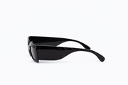 The Oversized Shielded Square Sunglasses – Glossy Black Edition VZ-013