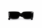 The Oversized Shielded Square Sunglasses – Glossy Black Edition VZ-013