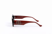 The Oversized Square Sunglasses – Burgundy Gradient Edition VZ-016