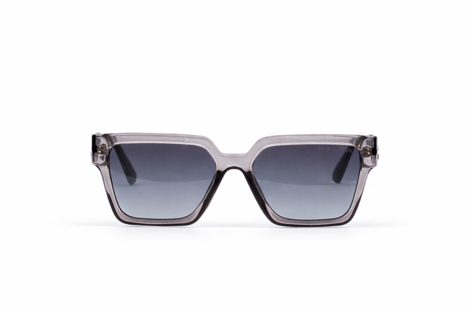 The Modern Square Sunglasses – Transparent Grey Blue Gradient Edition VZ-017 Secondary image