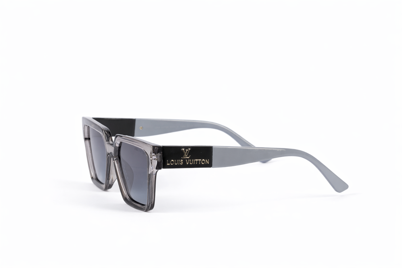 The Modern Square Sunglasses – Transparent Grey Blue Gradient Edition VZ-017