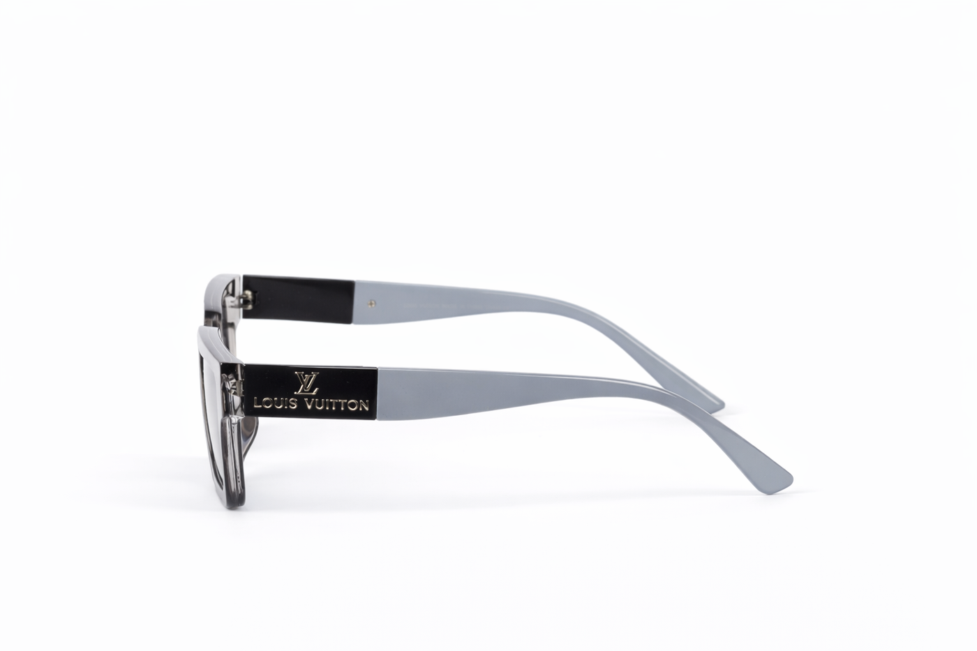 The Modern Square Sunglasses – Transparent Grey Blue Gradient Edition VZ-017