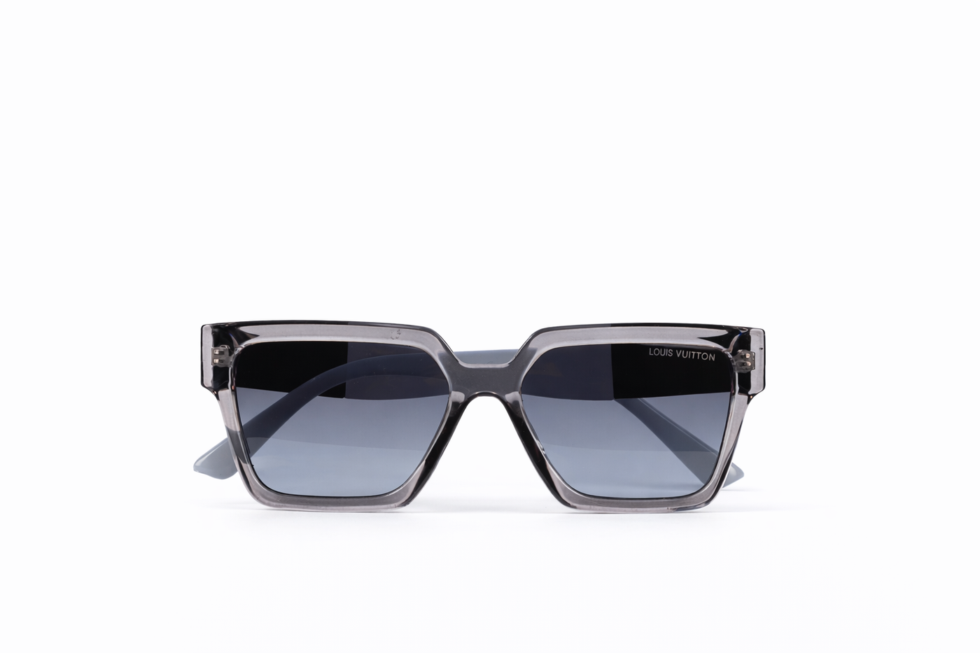 The Modern Square Sunglasses – Transparent Grey Blue Gradient Edition VZ-017