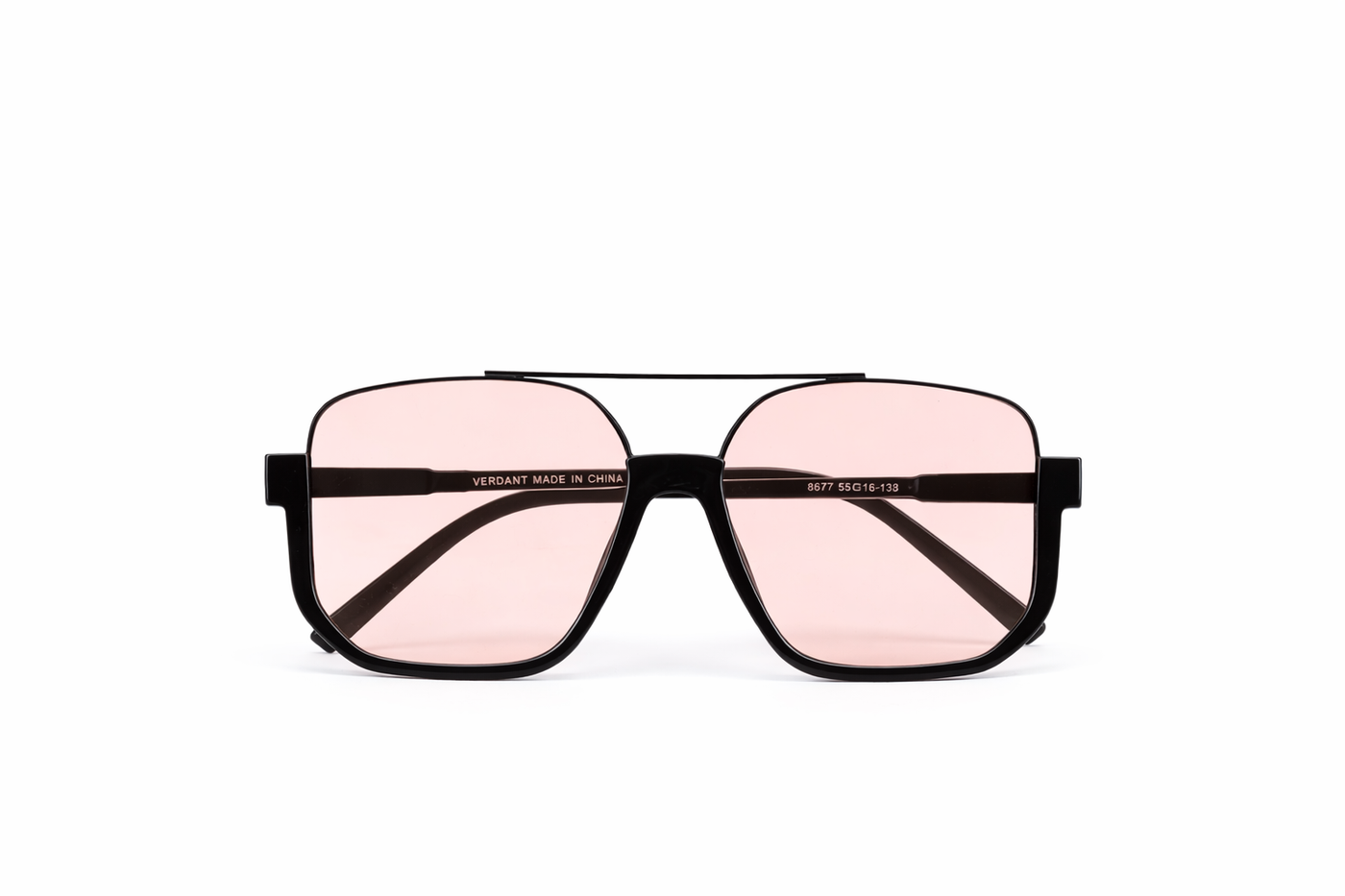 The Modern Flat Top Sunglasses – Black Pink Edition VZ-018