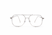 The Transparent Aviator Square Eyeglasses – Silver Edition VZ-019