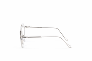 The Transparent Aviator Square Eyeglasses – Silver Edition VZ-019