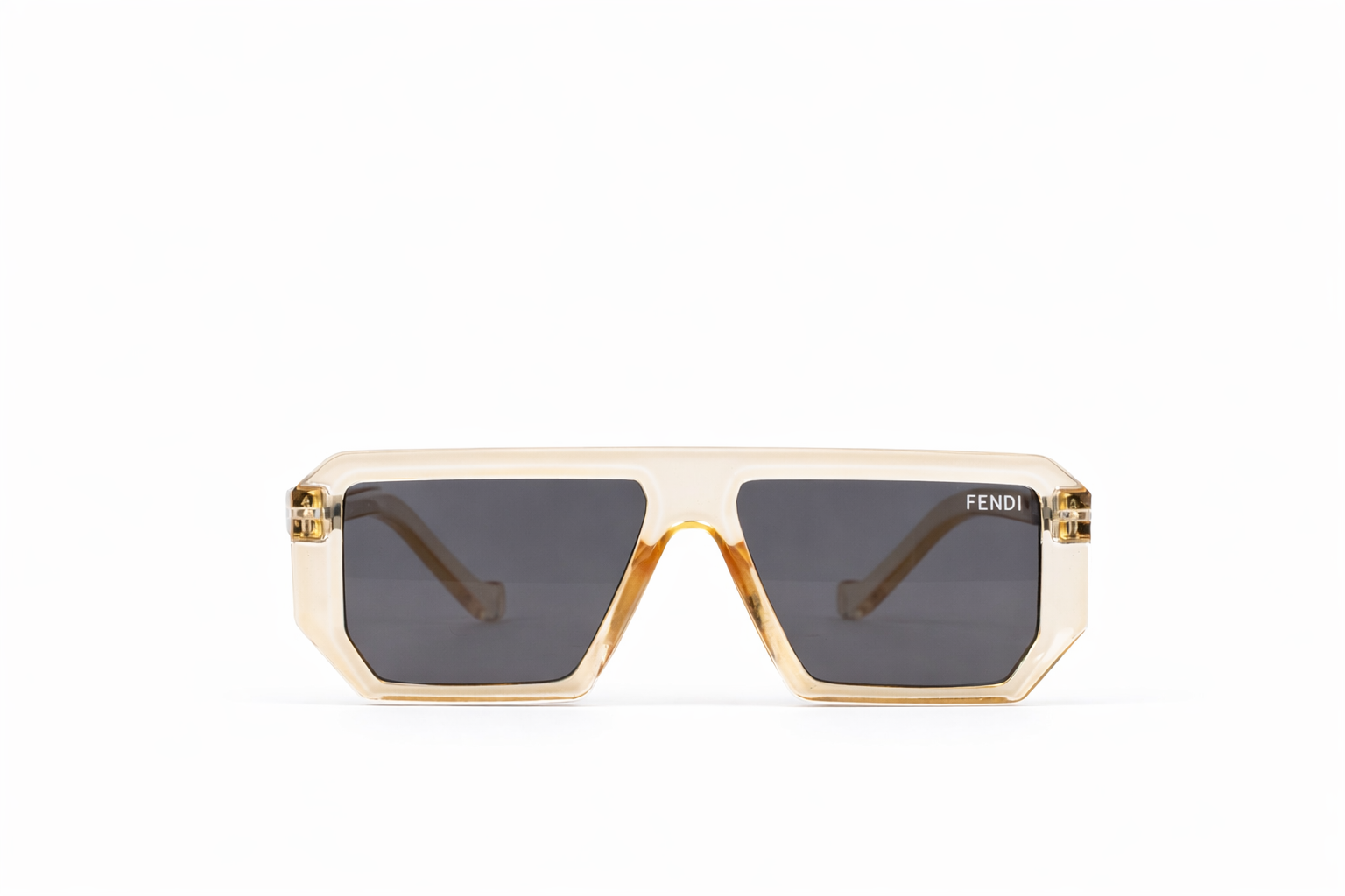 The Luxury Shield Square Sunglasses – Champagne Gold Edition VZ-021 Secondary image