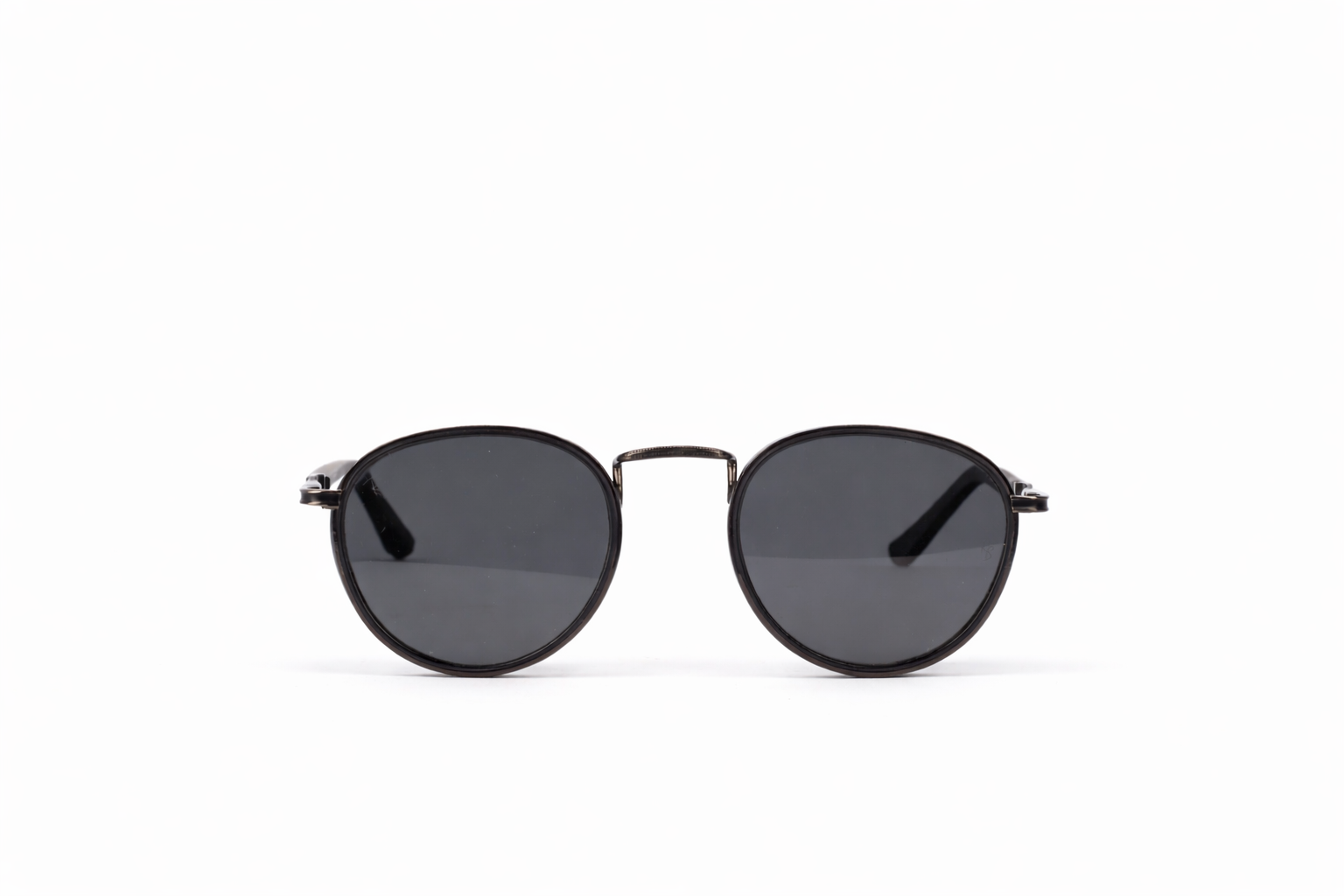 The Classic Round Metal Sunglasses – Matte Black Edition VZ-022 Secondary image