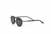 The Classic Round Metal Sunglasses – Matte Black Edition VZ-022