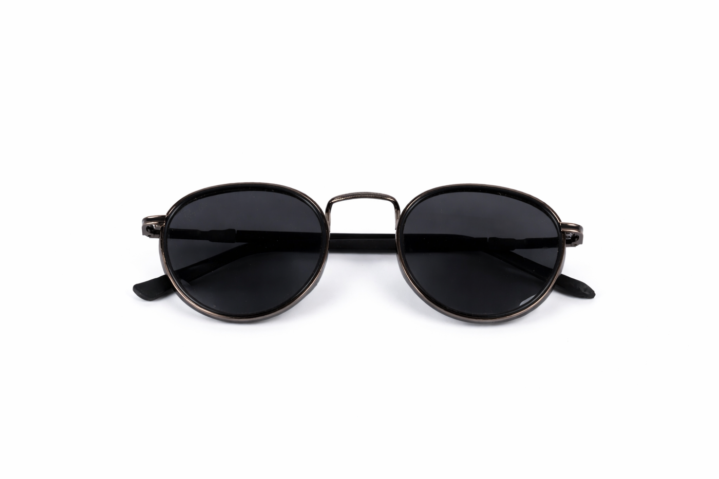 The Classic Round Metal Sunglasses – Matte Black Edition VZ-022