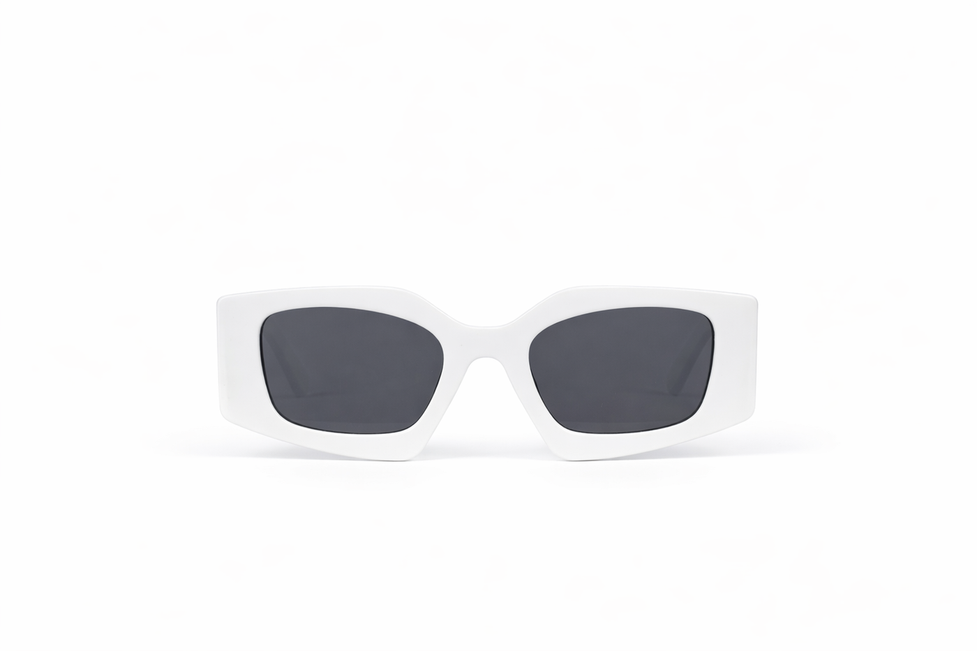 The Bold Sculpted Square Sunglasses – White Gold Edition VZ-023