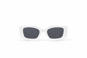 The Bold Sculpted Square Sunglasses – White Gold Edition VZ-023