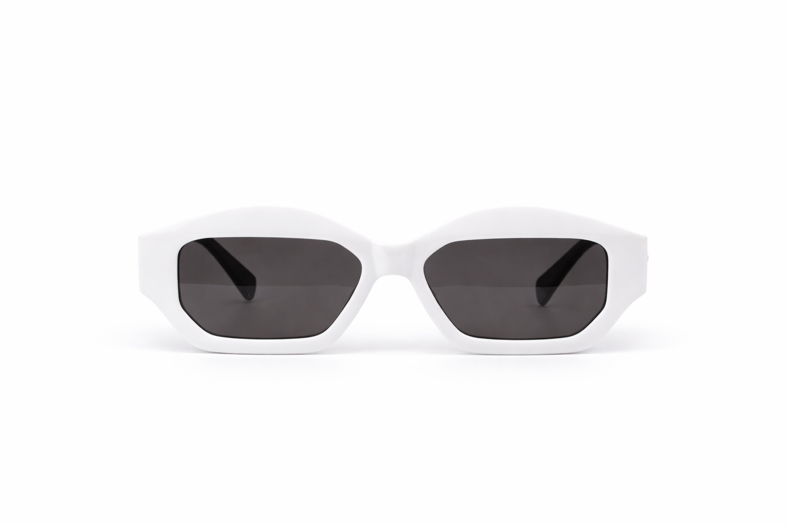 The Modern Angular Slim Sunglasses – White Black Edition VZ-024 Secondary image