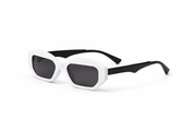 The Modern Angular Slim Sunglasses – White Black Edition VZ-024