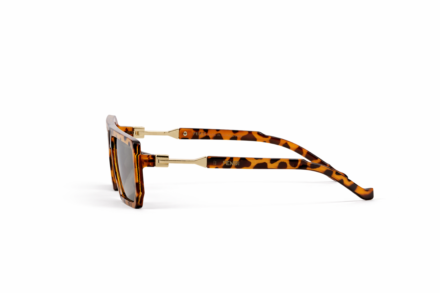 The Bold Shield Square Sunglasses – Tortoiseshell Gold Edition VZ-025 Secondary image