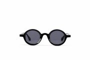 The Retro Bold Round Sunglasses – Glossy Black Edition VZ-027