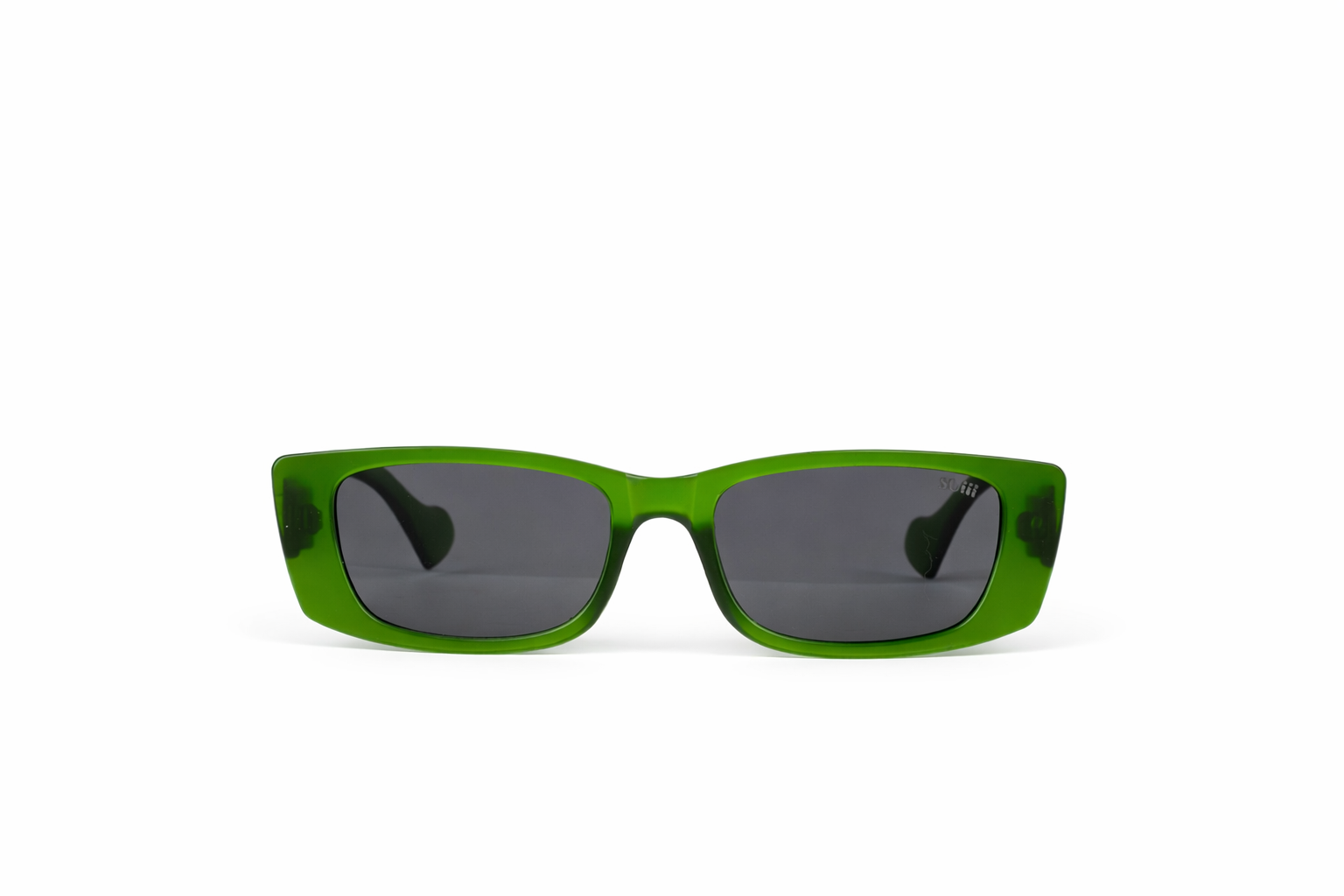 the Bold Rectangular Sunglasses – Translucent Green Edition VZ-029 Secondary image