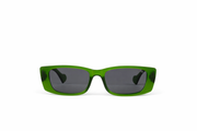the Bold Rectangular Sunglasses – Translucent Green Edition VZ-029