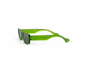 the Bold Rectangular Sunglasses – Translucent Green Edition VZ-029